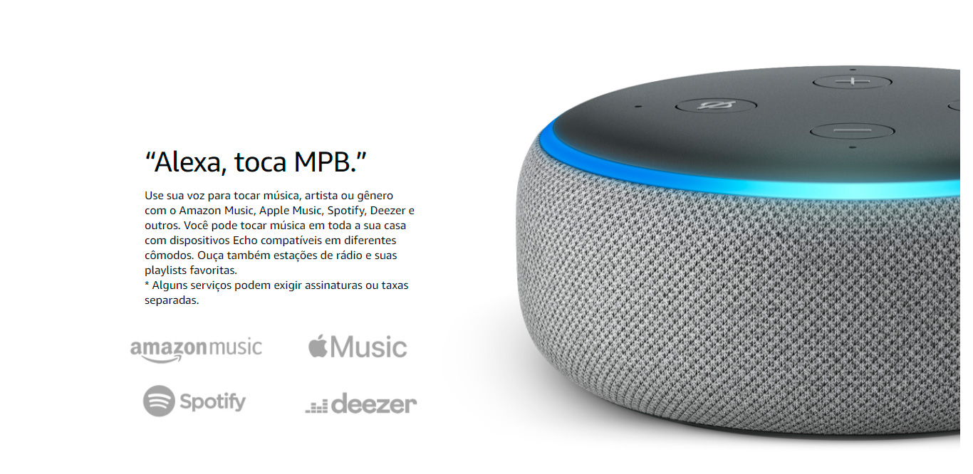 Amazon Echo Dot 3ª Geração Smart Speaker com Alexa - Cinza